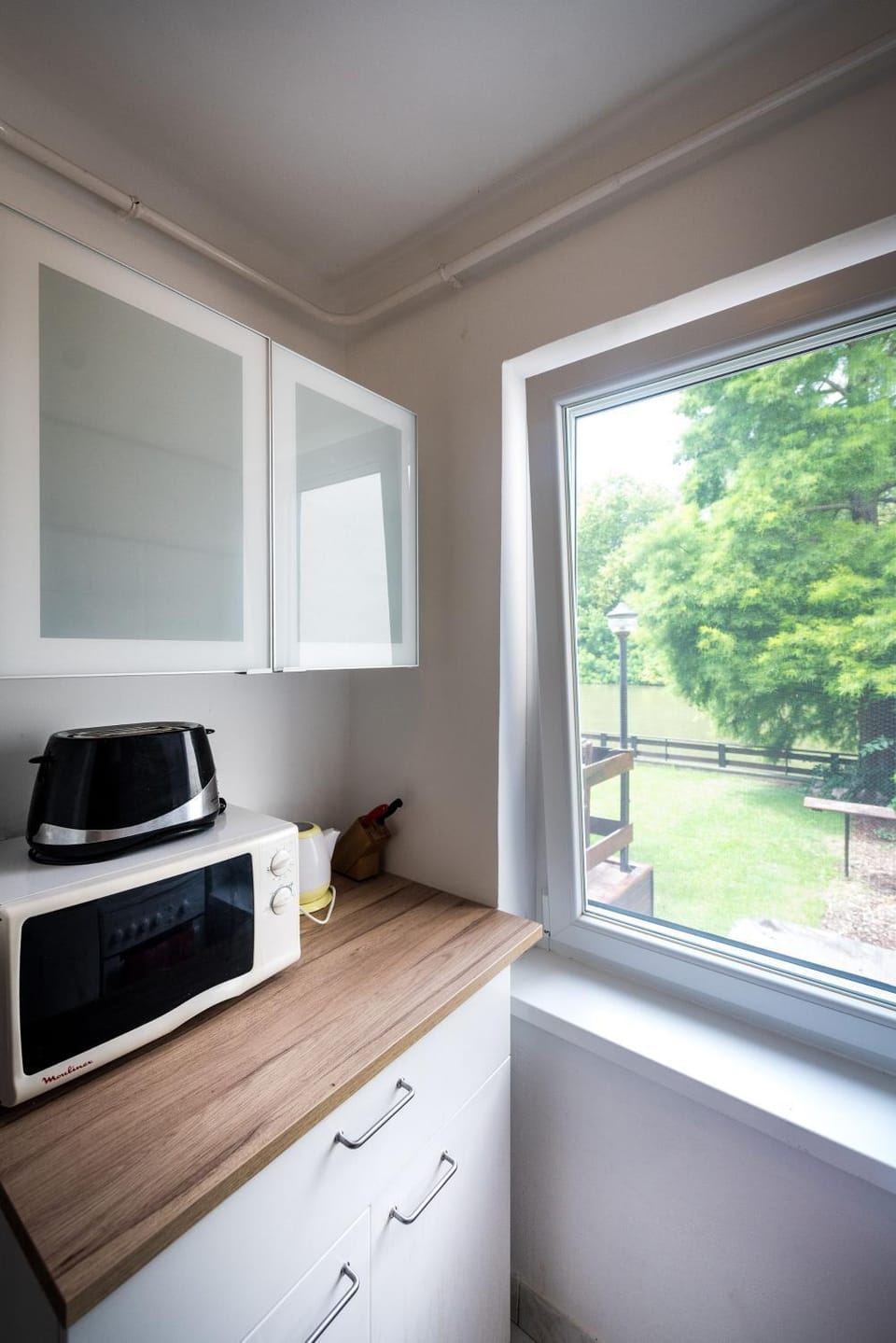 Kitchen or kitchenette, Garden view