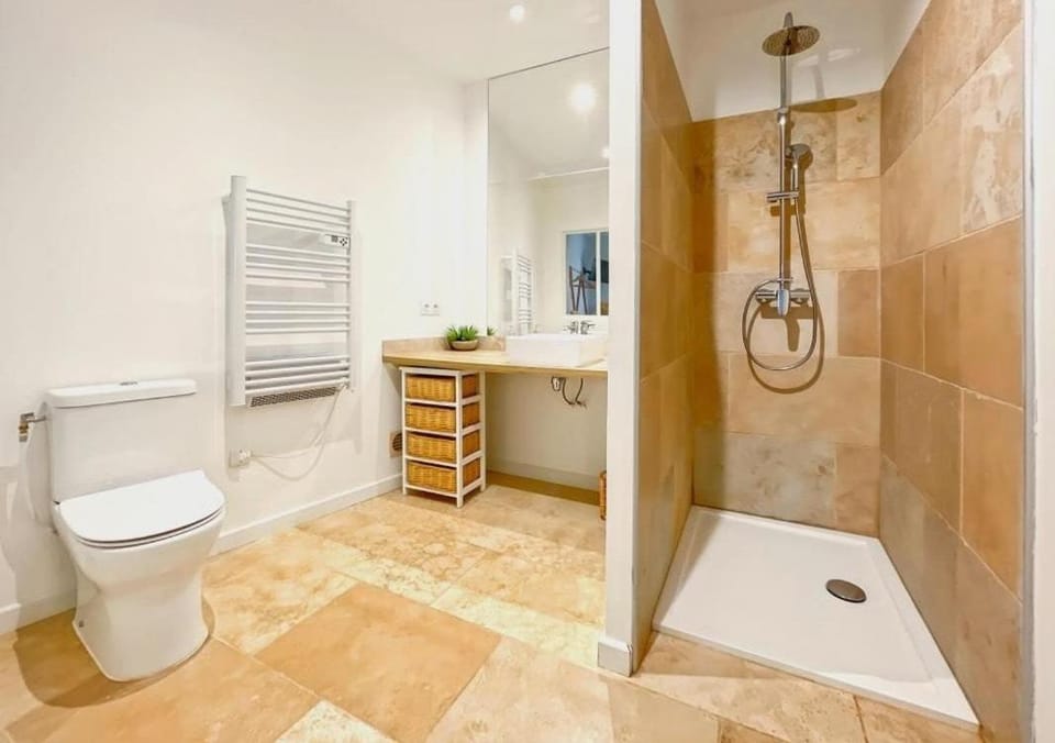 Shower, Toilet, Bathroom, towels