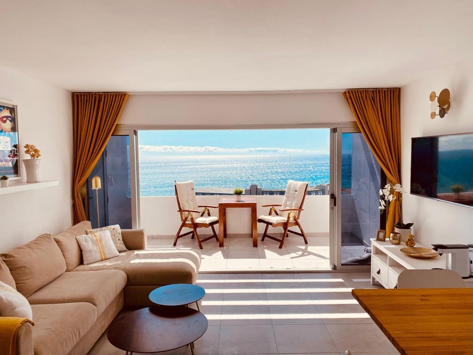 Living room, Seating area, Sea view