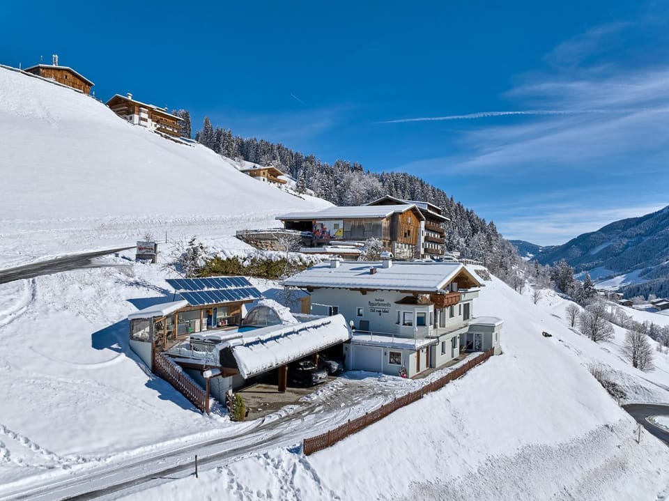 Property building, Natural landscape, Winter, Skiing, Skiing, Mountain view
