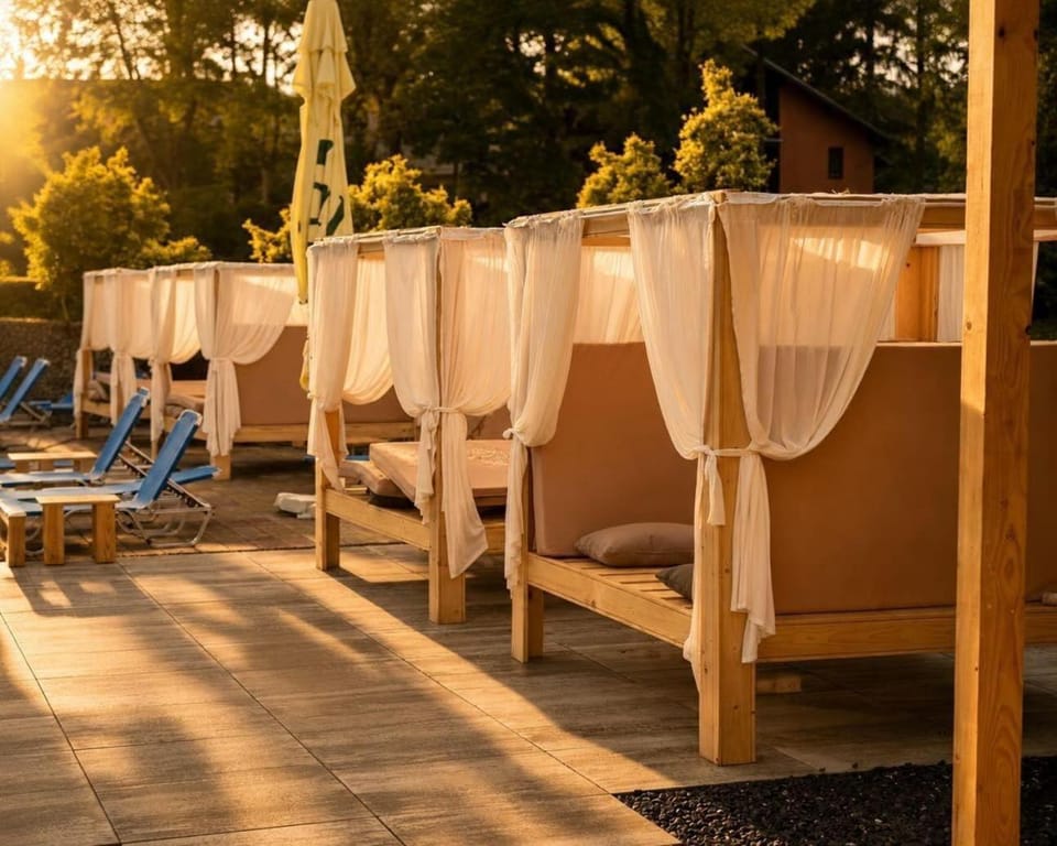 Day, Natural landscape, Swimming pool, sunbed