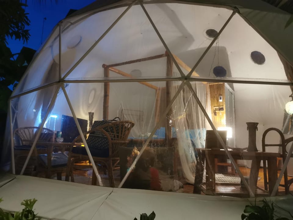 Beachfront Glamping Dome Dauin Bamboo Style Luxury tent in Central Visayas