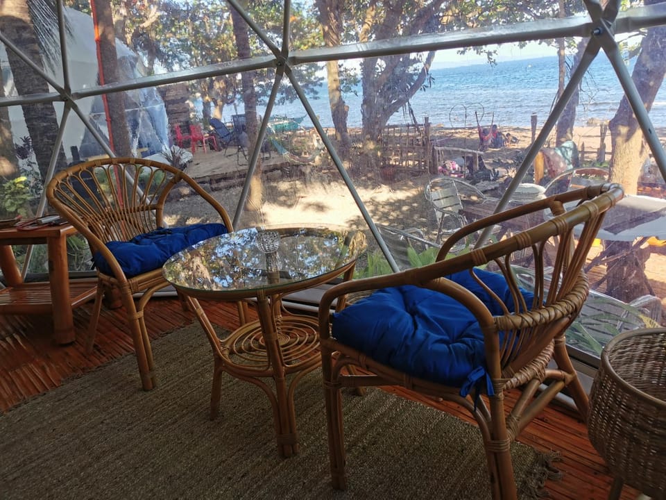Beachfront Glamping Dome Dauin Bamboo Style Luxury tent in Central Visayas