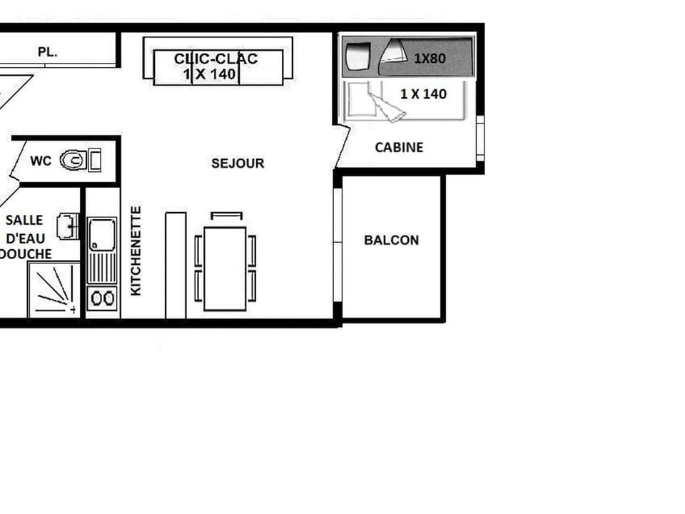 Studio cabine au centre - 5 pers. - FR-1-594-210 Cabin in Haute-Savoie