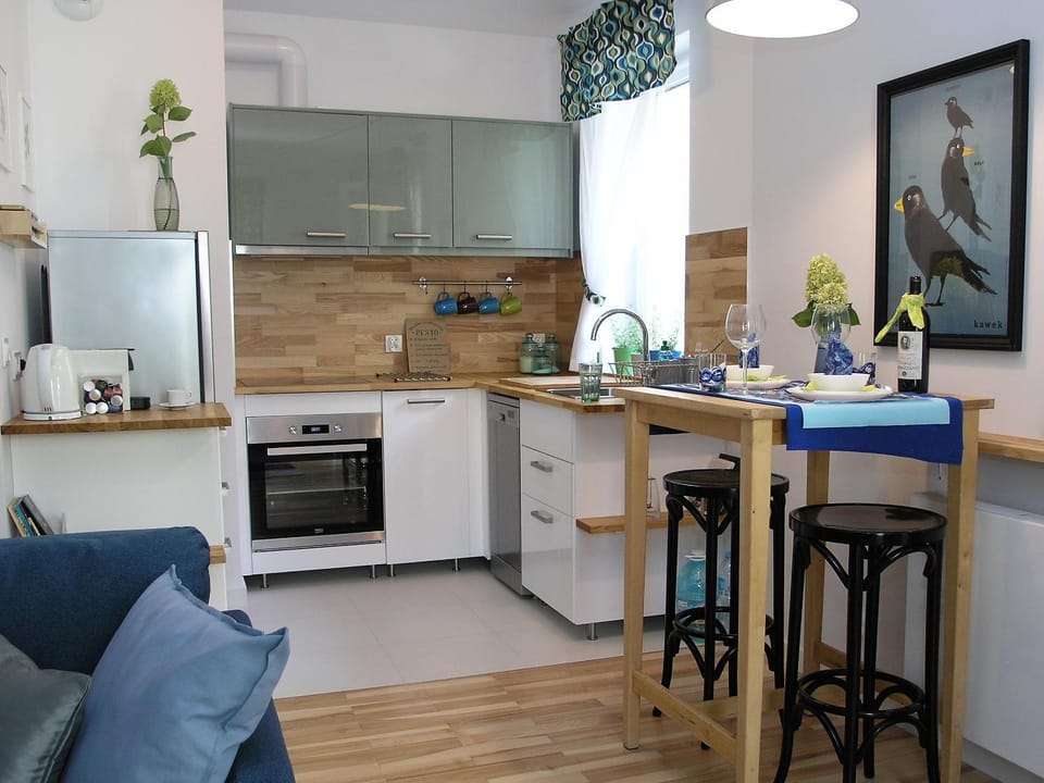 Coffee/tea facilities, Kitchen or kitchenette, Decorative detail, Dining area, dishwasher, minibar, pet friendly, stove