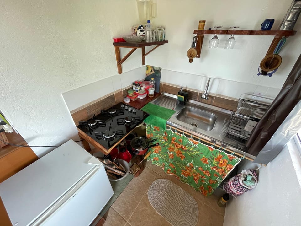 Kitchen or kitchenette, oven, stove