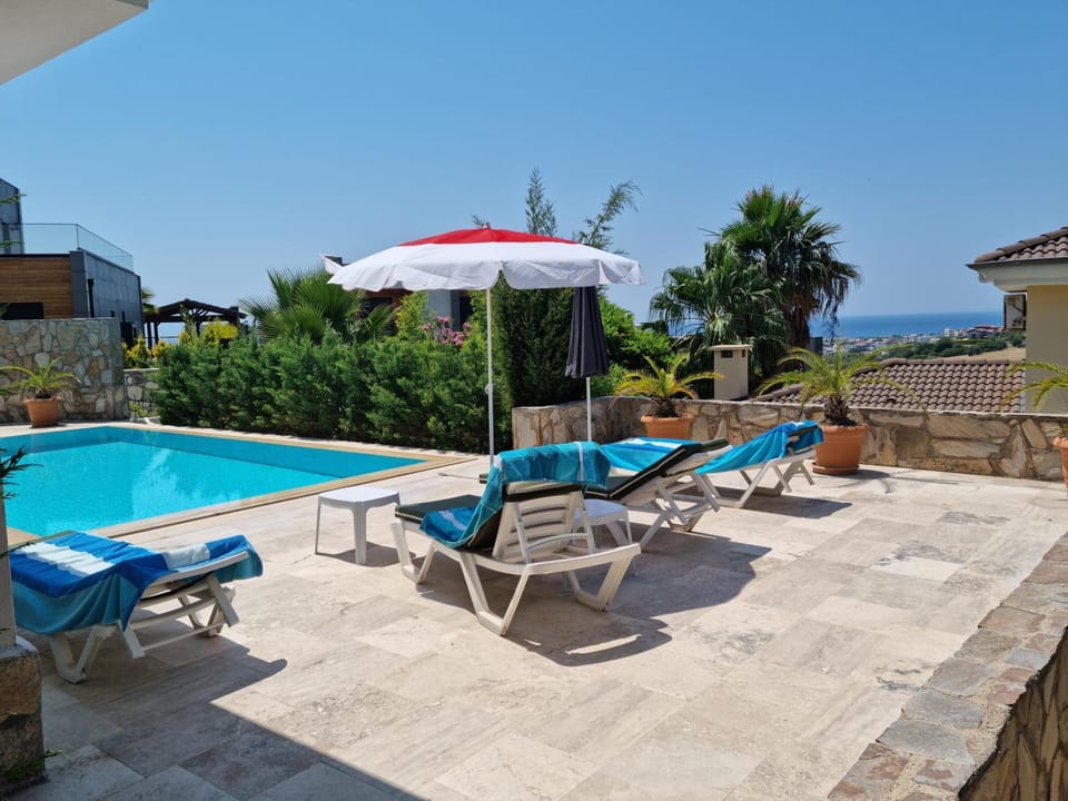 Natural landscape, Pool view, Swimming pool, sunbed