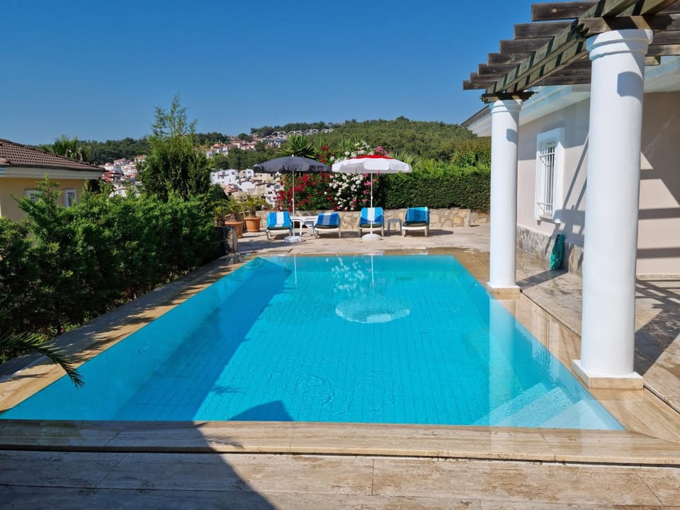 Natural landscape, Pool view, Swimming pool, sunbed
