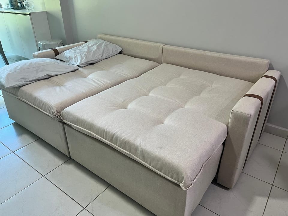 Bed, Living room, Seating area