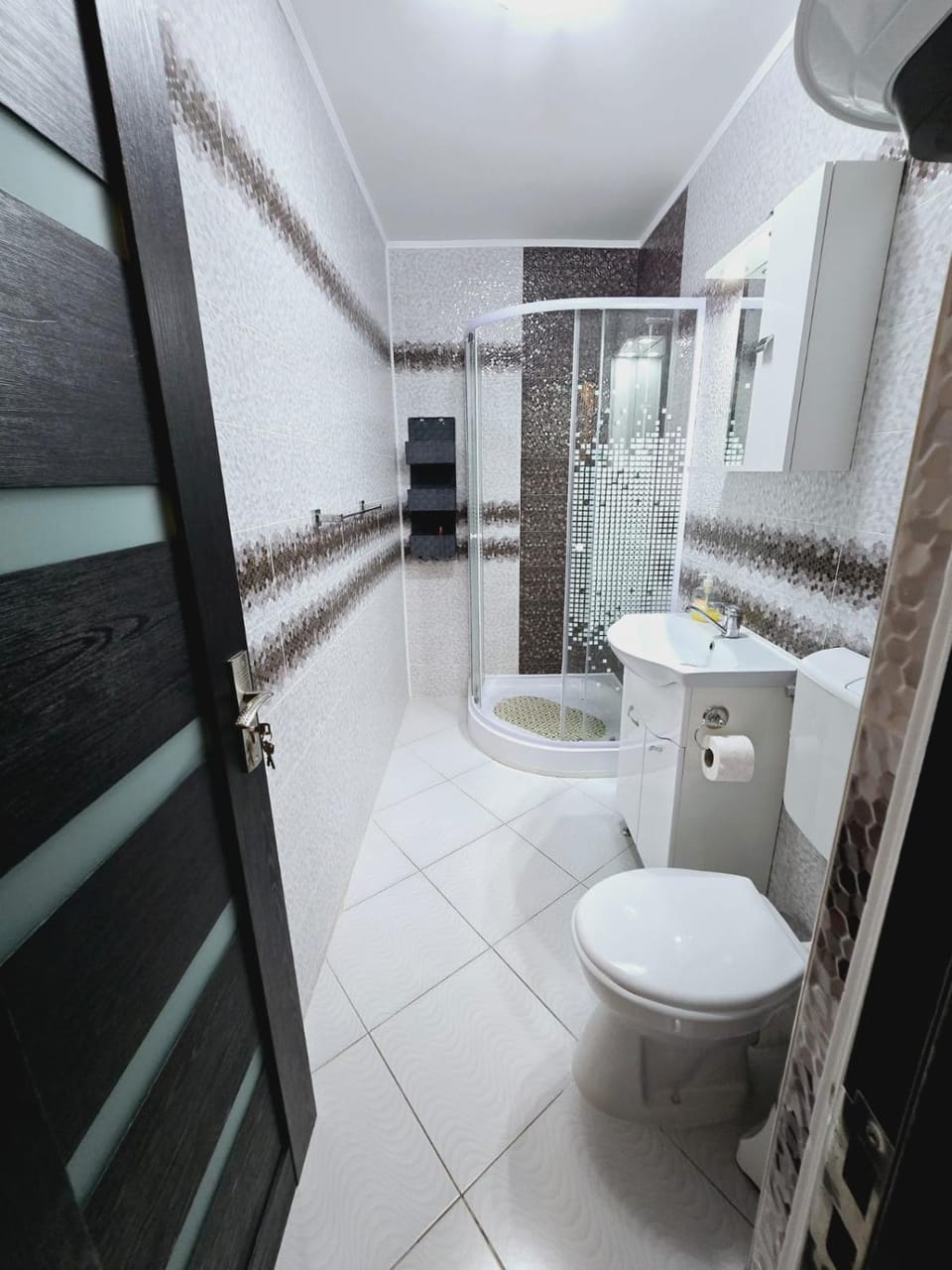 Shower, Toilet, Bathroom, hair dryier