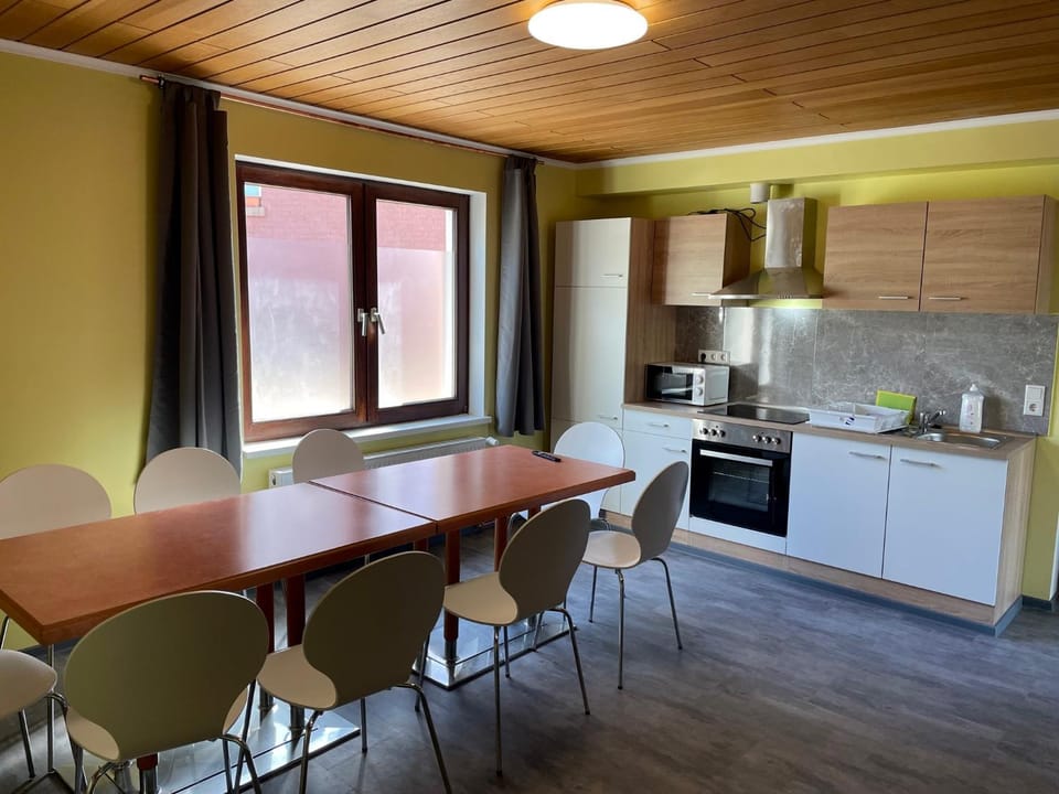 Kitchen or kitchenette, Dining area, oven, stove