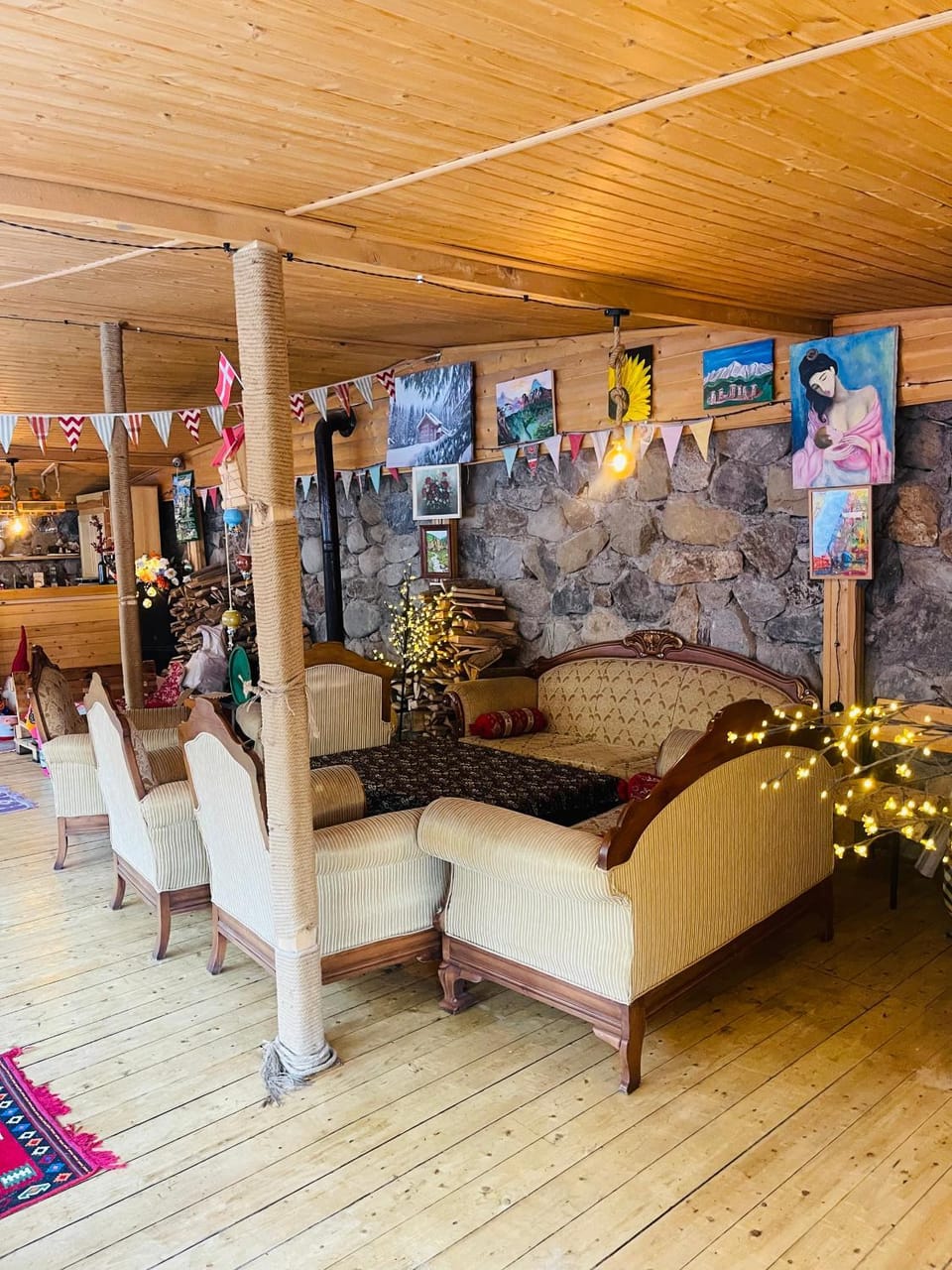 Wooden Huts In Mestia Nature lodge in Georgia