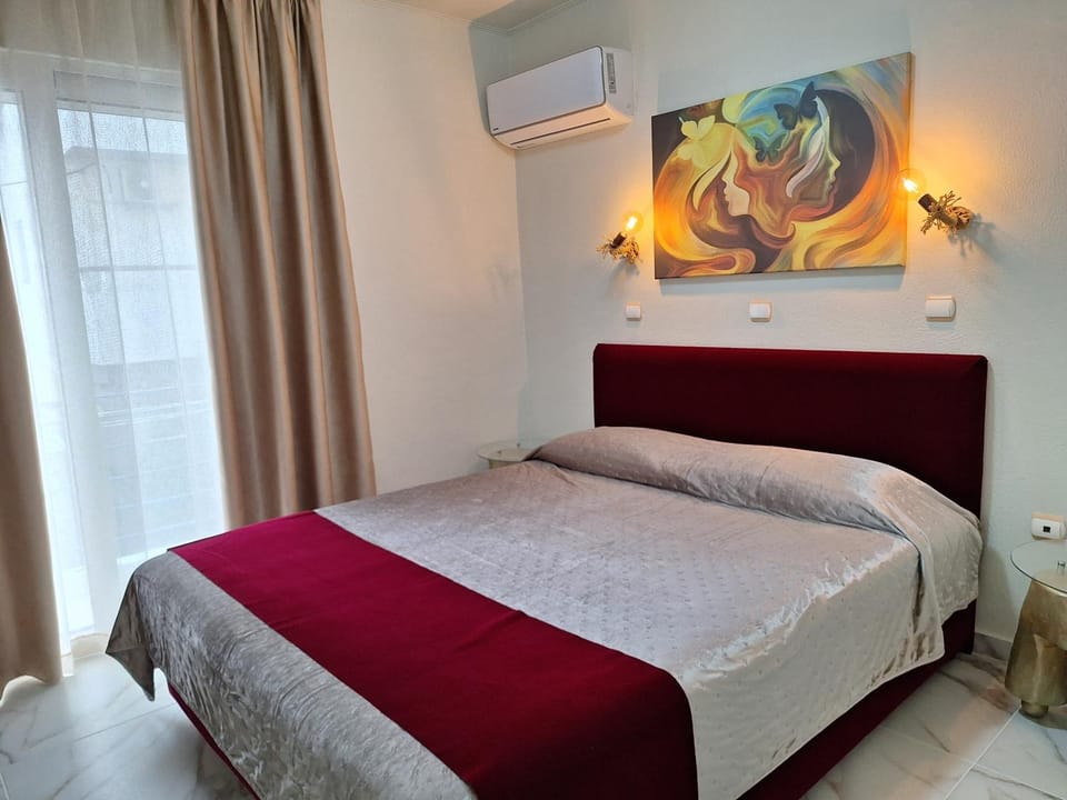 Bed, Bedroom, air conditioner, air conditioner