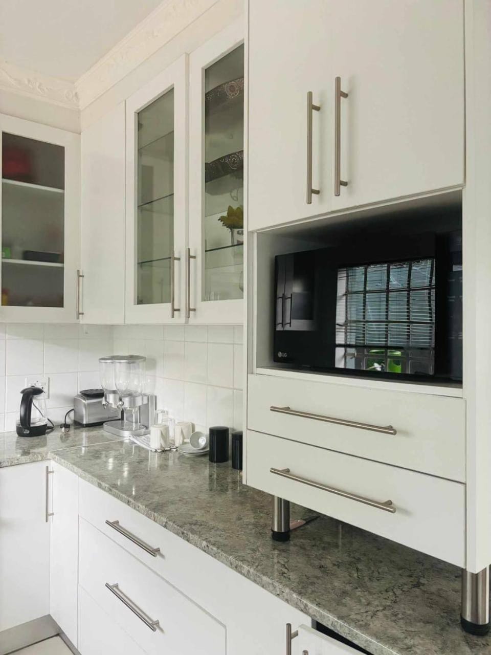 Kitchen or kitchenette, toaster