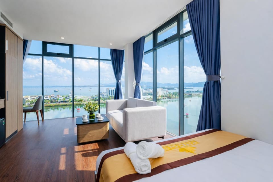 Bed, River view