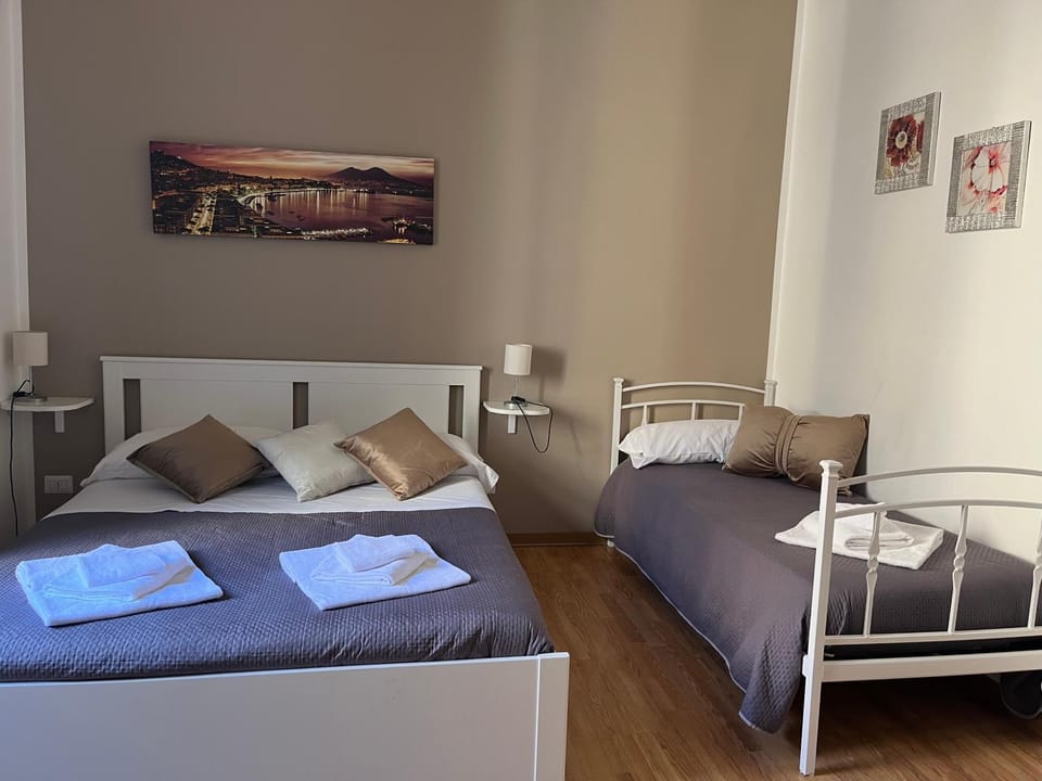 Bedroom, towels, wardrobe, air conditioner