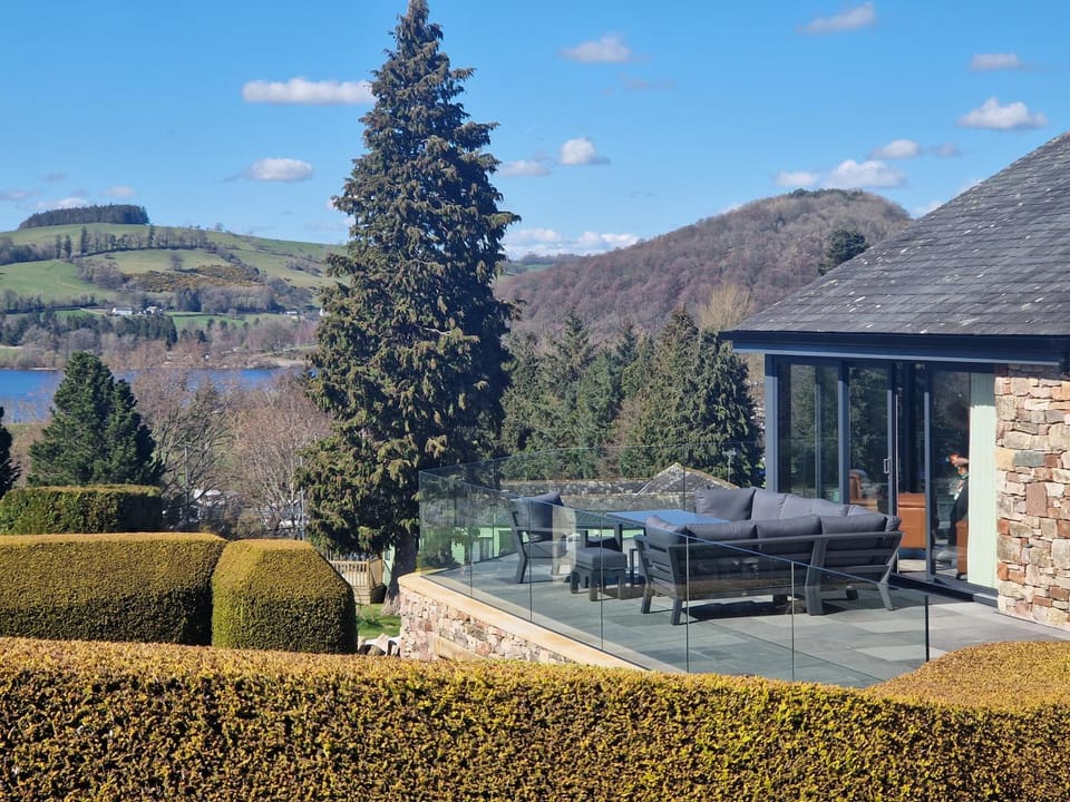 Patio, Natural landscape, Seating area