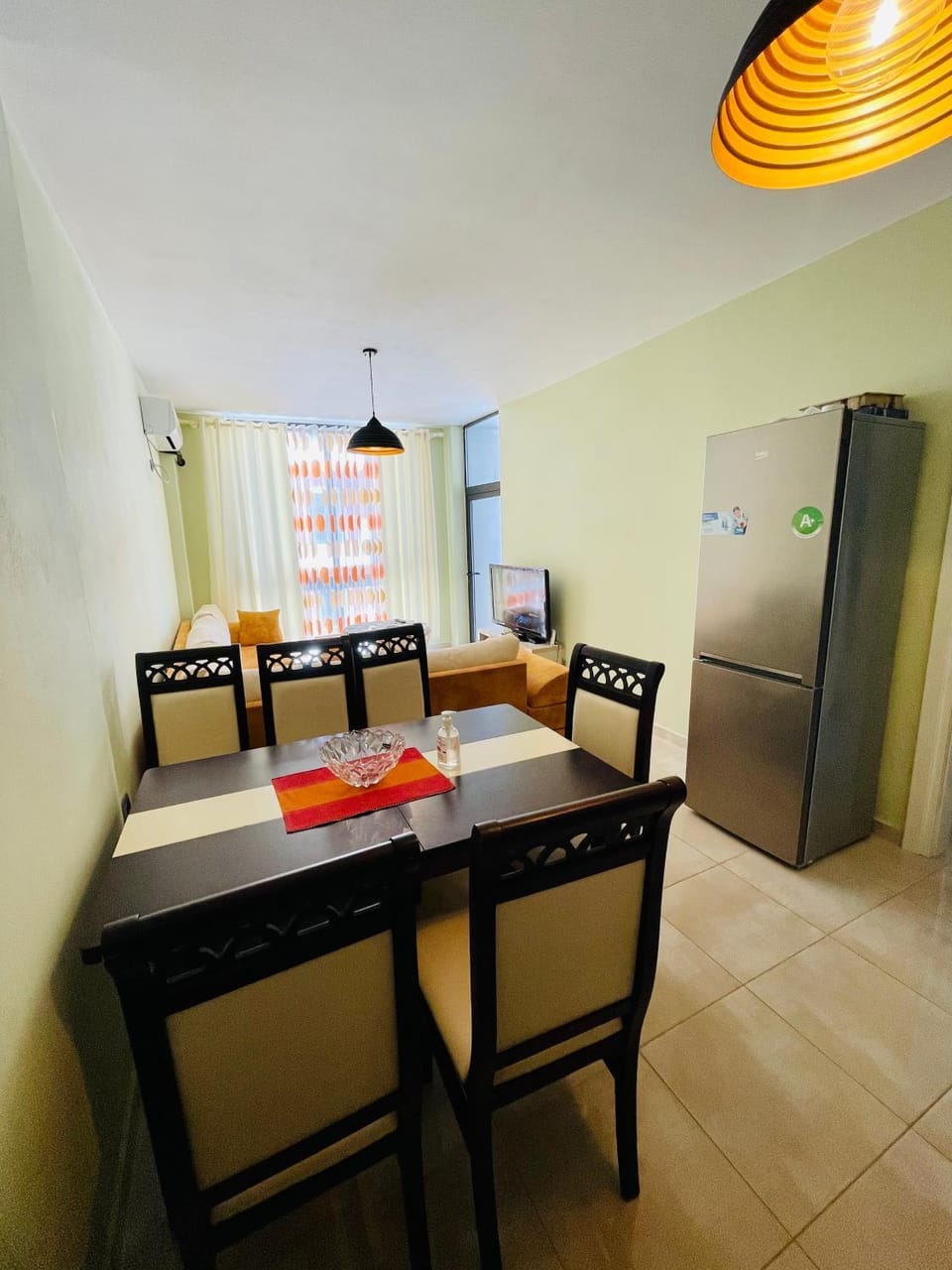 Kitchen or kitchenette, Living room, Seating area