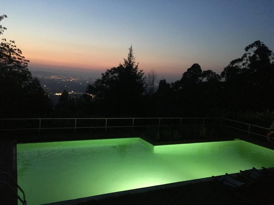Pool view, Sunset
