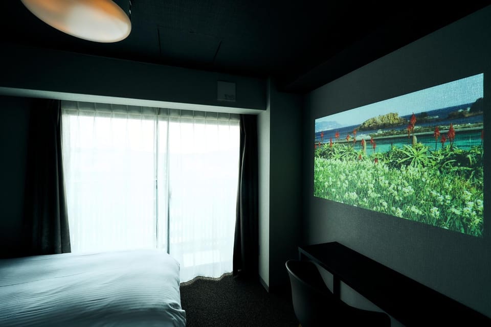 Rakuten STAY Kyoto Station Twin Room with ceiling projector Bed and Breakfast in Kyoto