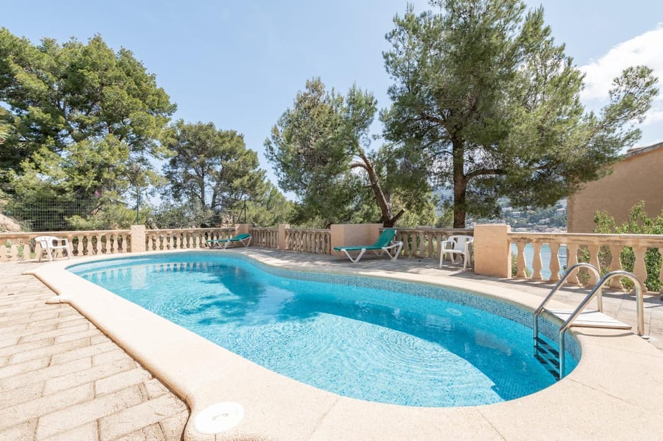 Property building, Living room, Swimming pool