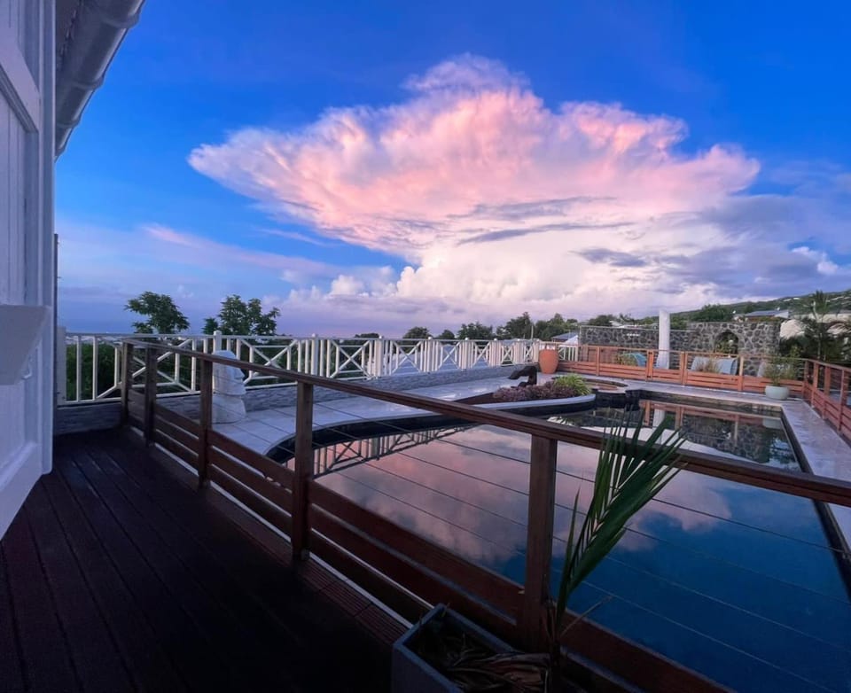 View (from property/room), Balcony/Terrace, Pool view, Swimming pool