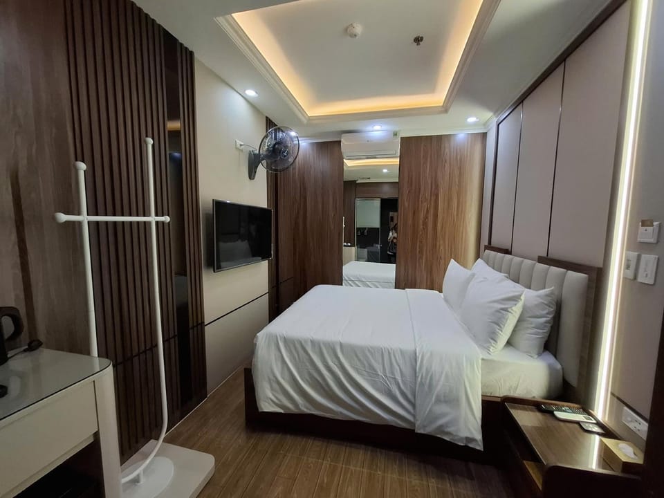 Bed, TV and multimedia, Bedroom, wardrobe, air conditioner
