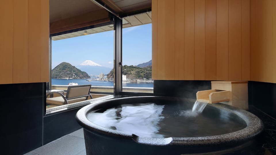 Bathroom, View (from property/room), Mountain view, Sea view, Open Air Bath, Bath