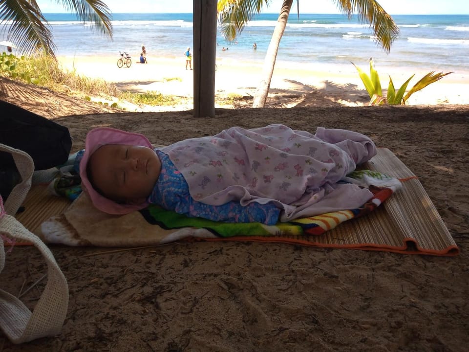 Day, Natural landscape, Beach, children