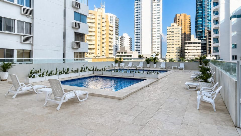 Property building, City view, Pool view, Swimming pool