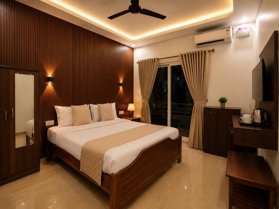 Bed, TV and multimedia, Photo of the whole room, Bedroom, air conditioner