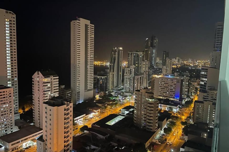 Night, View (from property/room), Balcony/Terrace, City view