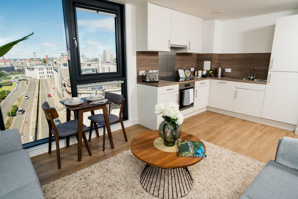 Kitchen or kitchenette, Living room, Dining area