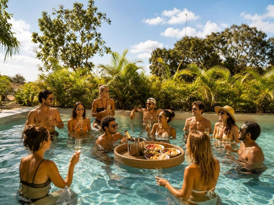 Day, People, Garden, Food and drinks, Food, Garden view, Pool view, Swimming pool, group of guests