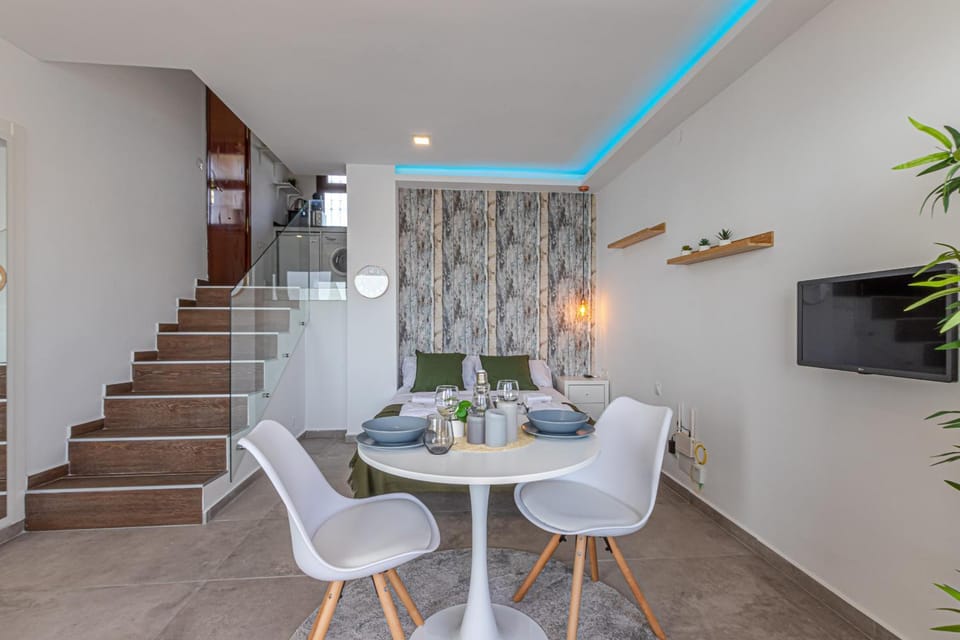 Communal lounge/ TV room, Bed, Living room, Bedroom