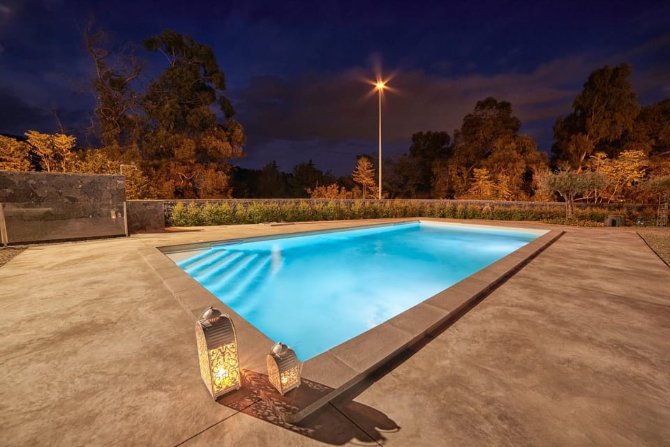Swimming pool, Sunset