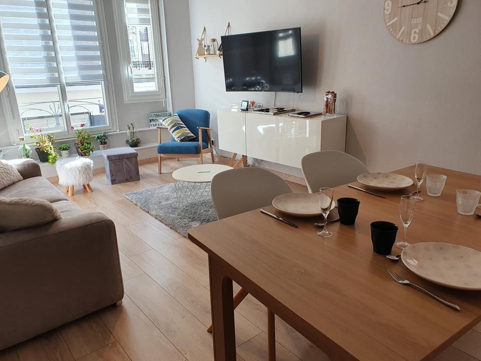 GRAND T3 70m2 ,COSY TOUT CONFORT ,2 CHAMBRES, 6 PERSONNES ,PARKING PRIVÉ SÉCURISÉ Apartment in Reims