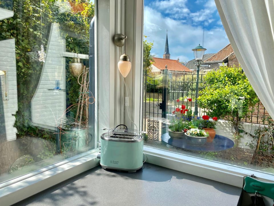 Kitchen or kitchenette, Decorative detail, City view, Garden view