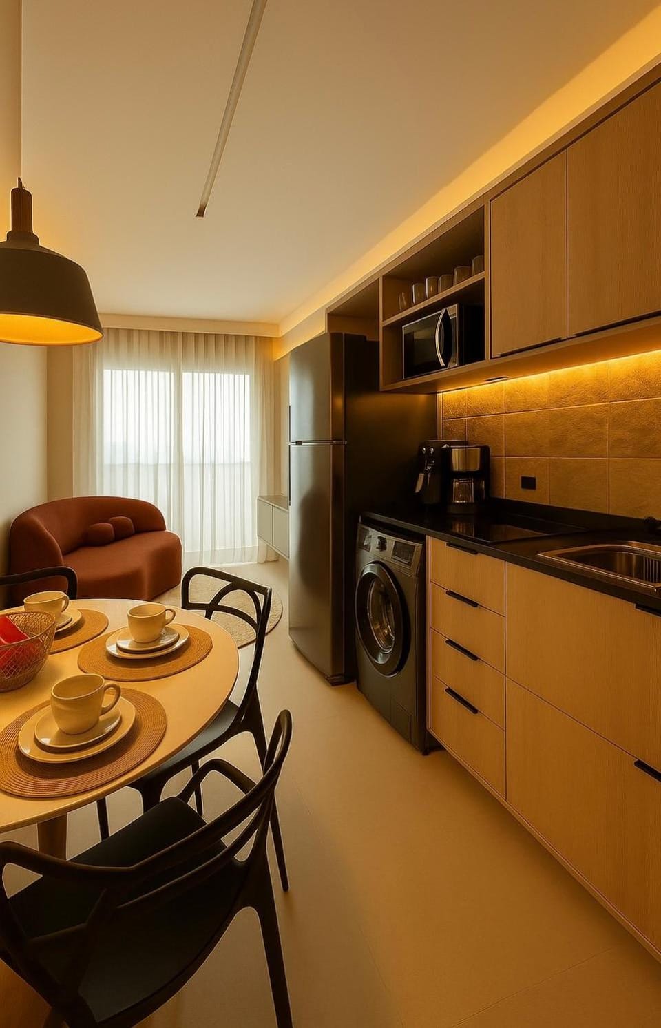 Kitchen or kitchenette, Seating area