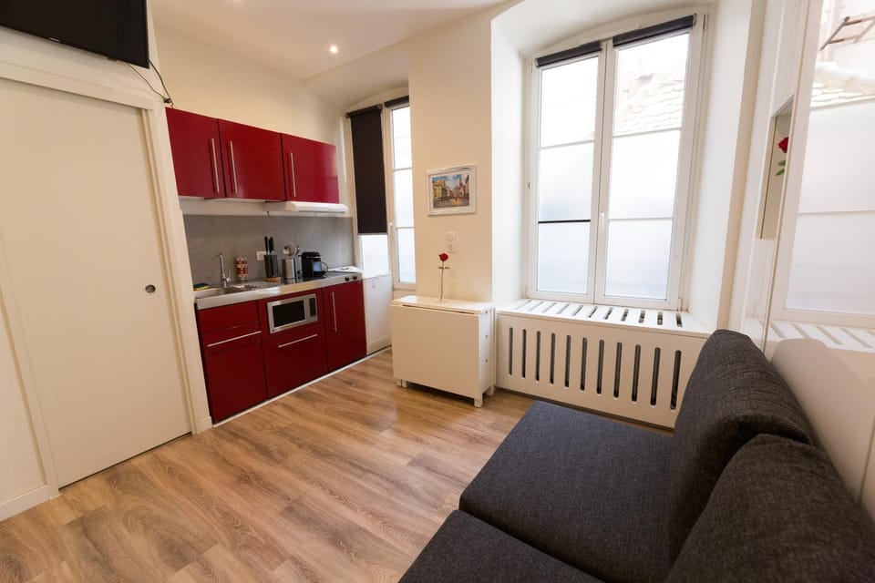 Kitchen or kitchenette, Living room, Photo of the whole room, Seating area