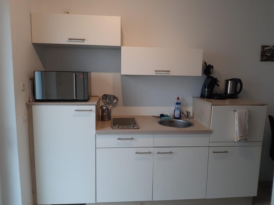 Kitchen or kitchenette, minibar, stove, toaster