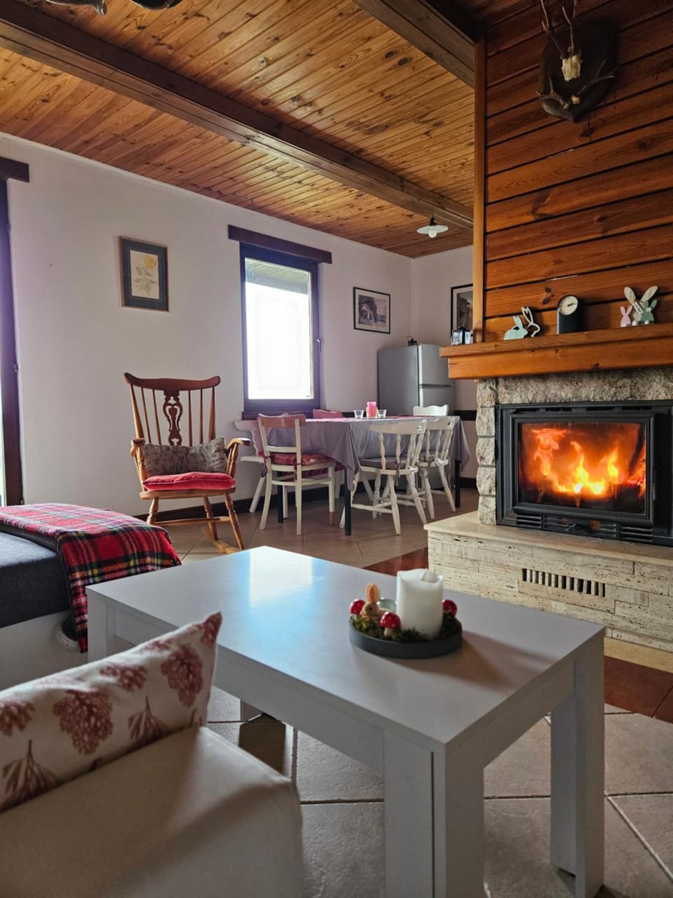 Living room, kitchen