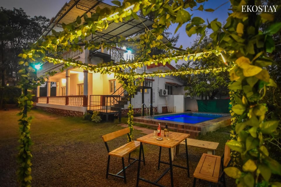 Property building, Patio, Day, Night, Garden, Garden view, Pool view, Swimming pool, sunbed