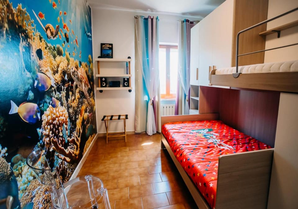 Photo of the whole room, bunk bed