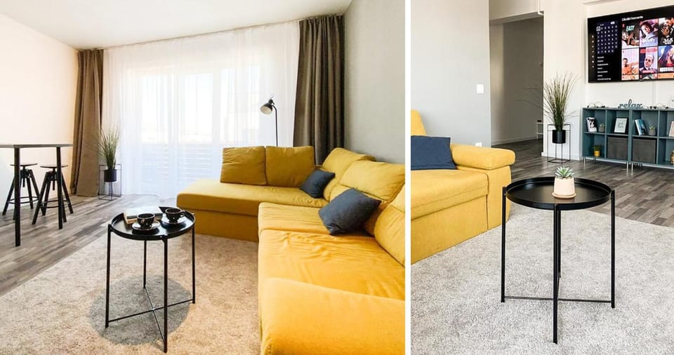 Sunlit Modern Apartment with Fast WiFi Self Check in Free Parking Apartment in Brasov