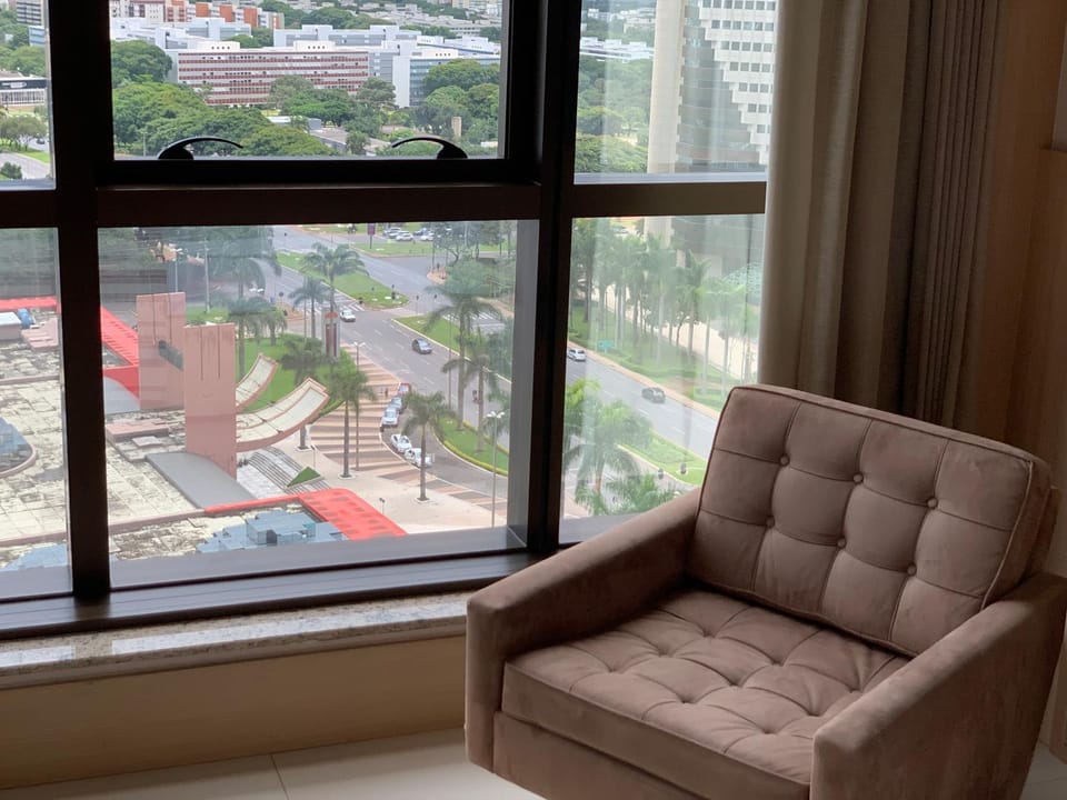 Seating area, City view