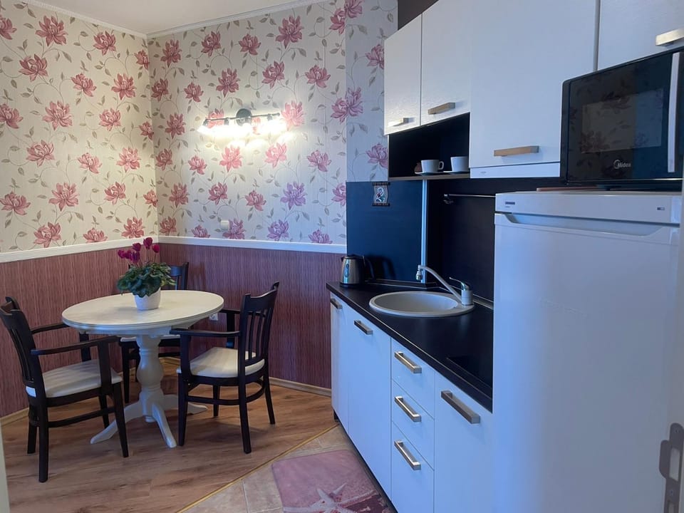 Kitchen or kitchenette, Dining area, stove