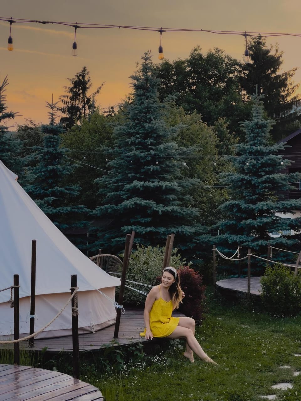 People, Natural landscape, Garden view, Sunset