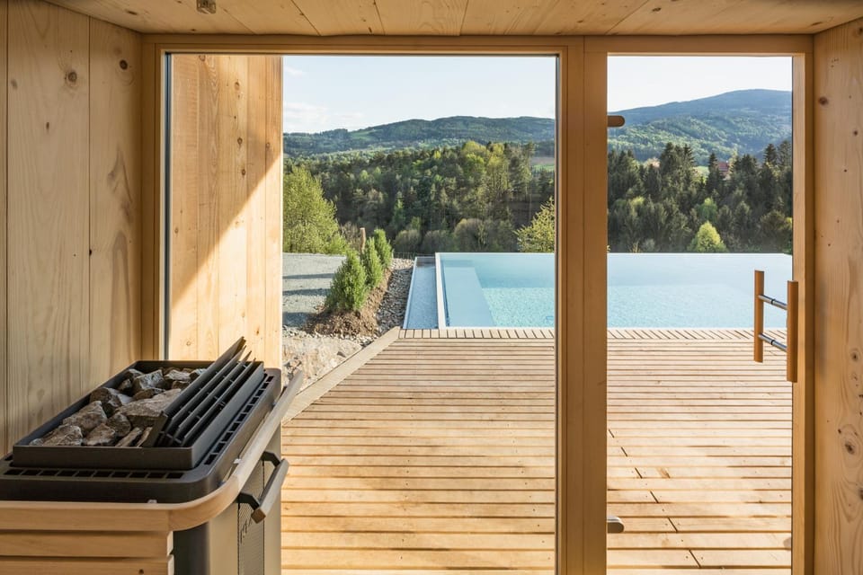 Sauna, Pool view