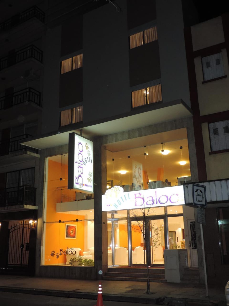 Facade/entrance, Night, Property logo or sign